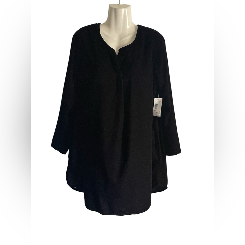 Indigo Black Women's Tunic Top velvet
